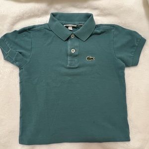 Polo for Kids. Lacoste. Size 4. Pre-loved. Color Jade